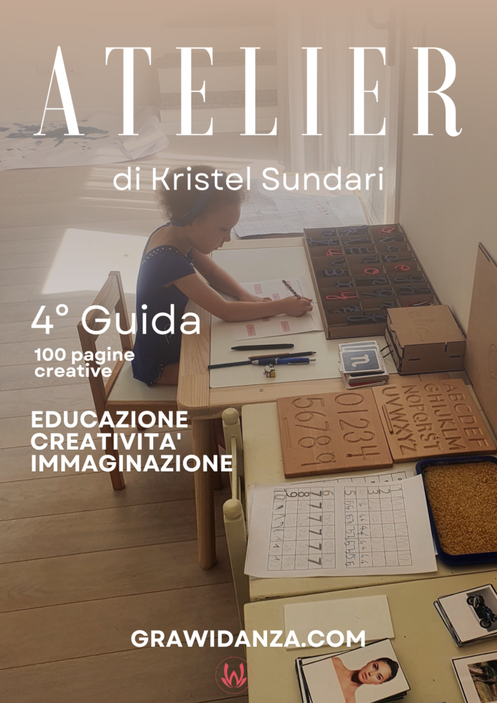 Copertina della Guida 4 degli Atelier di Kristel Sundari con laboratori di Educazione Cosmica, botanica e psicologia delle emozioni